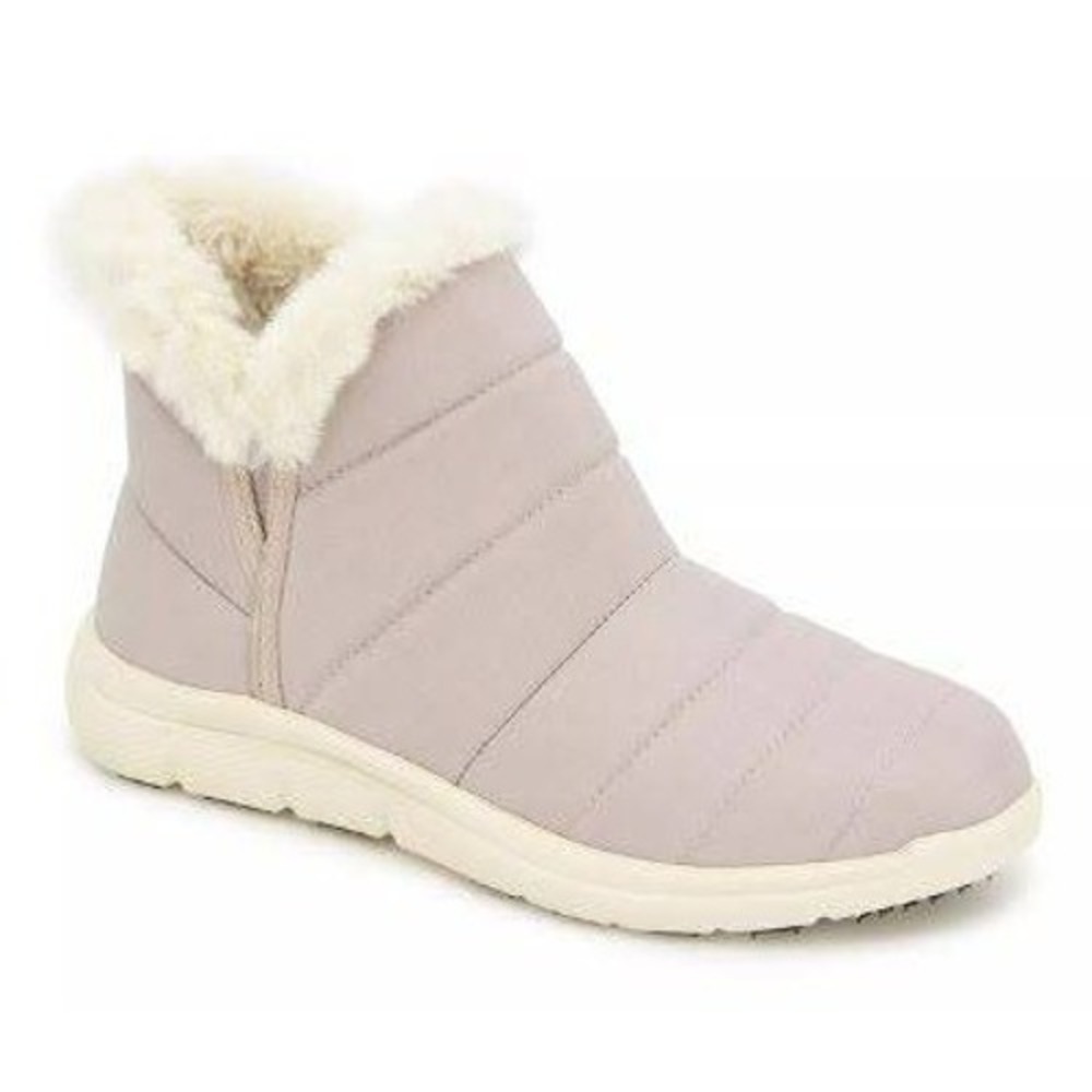 JBU Jambu Northstar Women Taupe Quilted Faux Fur Winter Ankle Boots Size 8.5M